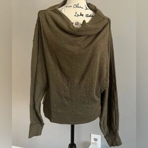 We The Free Olive Cowl Neck Sweater